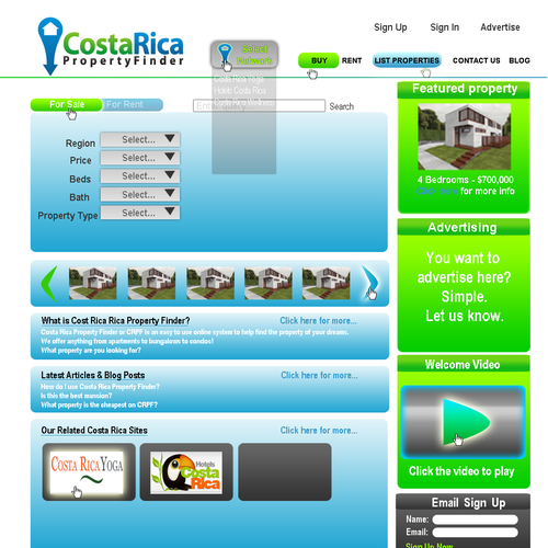 Property Finder Site - WP Home Page Design - Experts Wanted! Design by DesignLoper