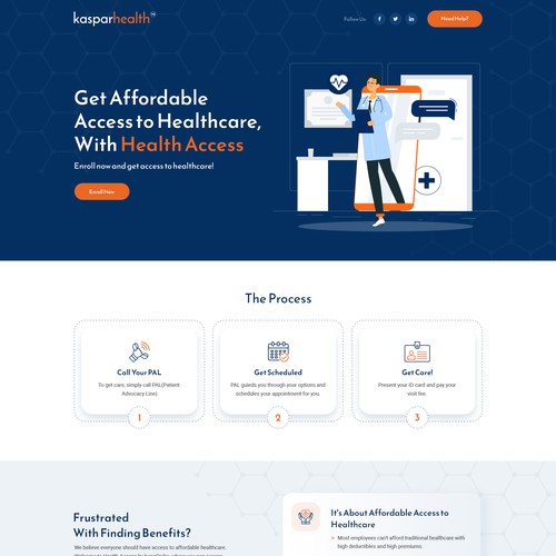 fun/ inviting new health plan landing page with CTA Design by Irshad 786