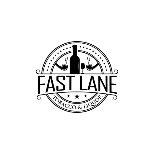 fast lane tobacco and liquor photos Need power full logo with identity which describes what drive thru tobacco  and liquor store logo should look like racing | Logo design contest