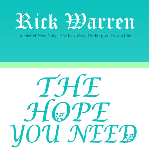 Design Rick Warren's New Book Cover Diseño de siclone