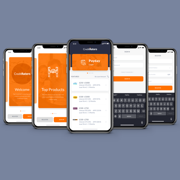 Design by Nine To Ten Studio titled "Loan Comparison App Design"