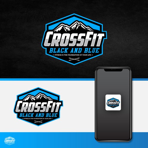 CrossFit Black & Blue -logo design Design by teknique®