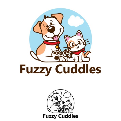 Fuzzy Cuddles Pets Logo Design by Ñañel