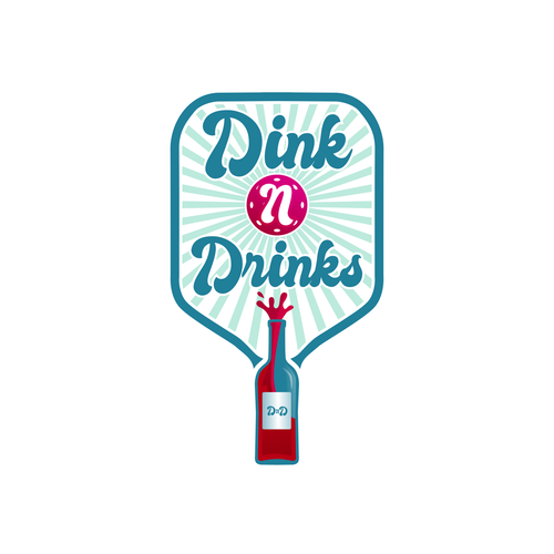 Design a fresh logo for a new Pickleball Biz called Dink N Drinks Design réalisé par Ongie