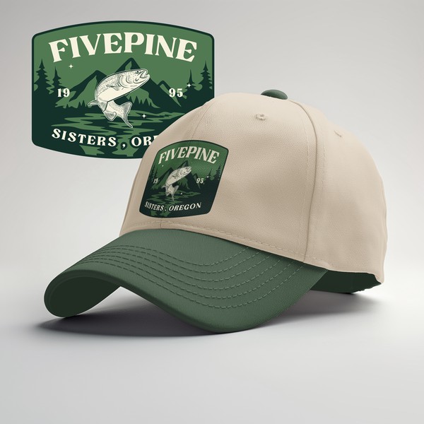 Design by sikomo_ titled "Dad hat - flat flyfishing"