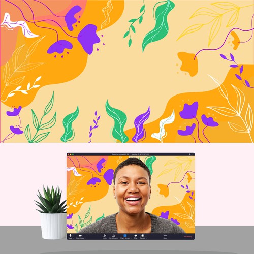 Community Contest | Illustrate your happy place as a virtual background (multiple winners!) Design by HallinsonDsg