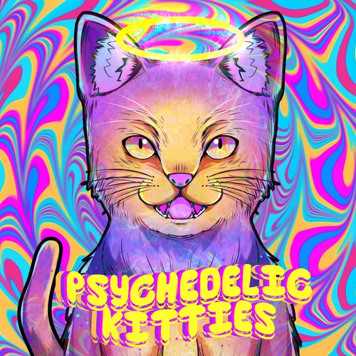 Psychedelic Cats Auto Generated Trading Cards to raise money for Cat Rescue Réalisé par yukiaruru