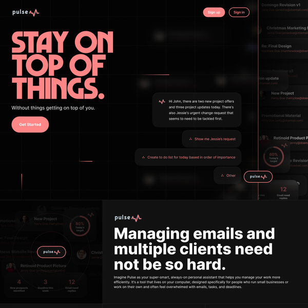 Landing Page for AI management system