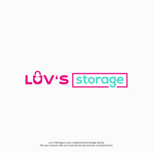 Luv’s Storage - modern logo with bright color Design by 3PM