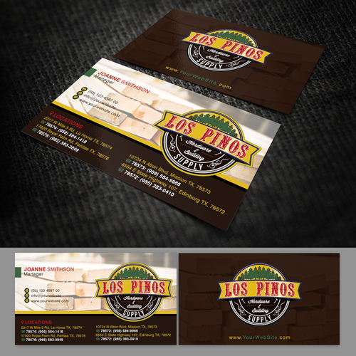 Los Pinos Hardware & Building Supply Business Card Contest! Design réalisé par oeingArtMindZ