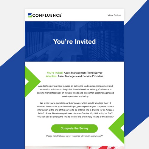 Email Design Invitation To Take An Industry Survey