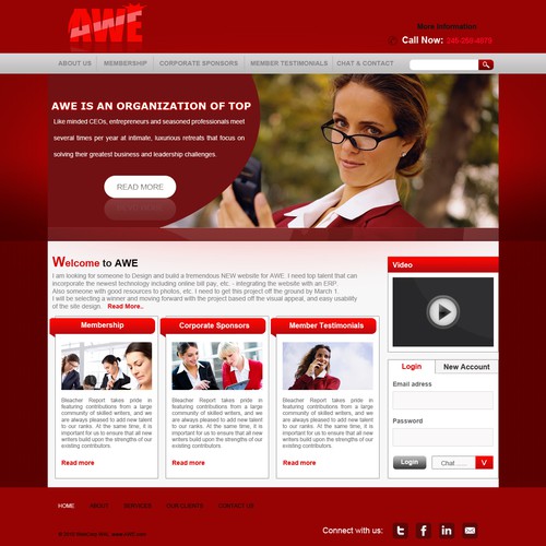 Create the next Web Page Design for AWE (The Association of Women Entrepreneurs & Executives) Design von wal_143