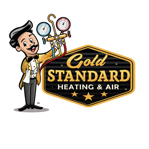 Powerful and Charming Character logo for an Heating and Air Company Design by Bezzot!design