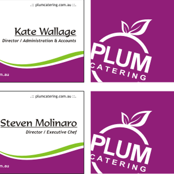 Create the next stationery for Plum Catering