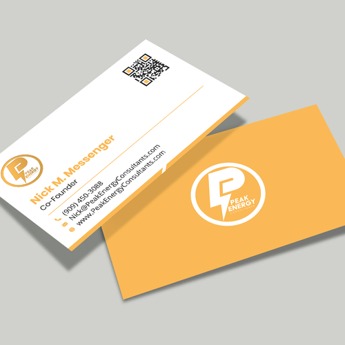 Modern Business Card Design for Electric Energy and Solar Company Design by boniamin