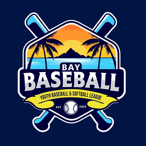 Bay Baseball - Logo Design by Agenciagraf