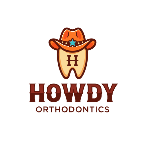 ISO fun, youthful, western themed logo for an orthodontic dental practice in the suburbs Design by Grad™
