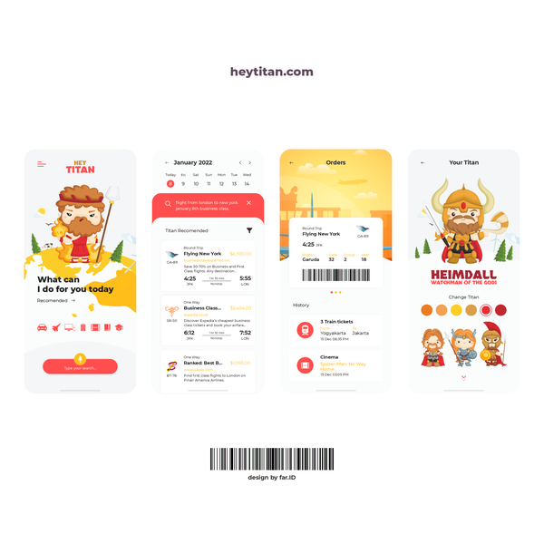 Design by FA Design Idea titled "heytitan app design"