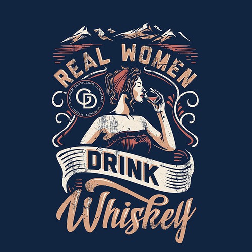 Real Women Drink Whiskey T-Shirt
