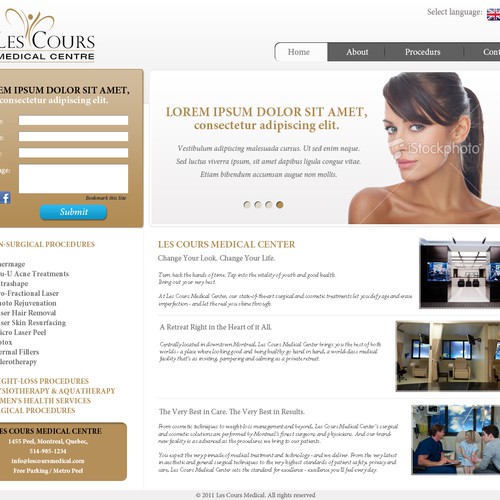 Les Cours Medical Centre needs a new website design Réalisé par Des♥️N