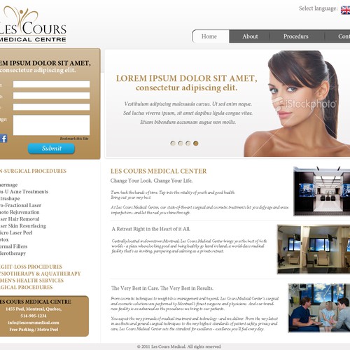 Les Cours Medical Centre needs a new website design Design by Des♥️N