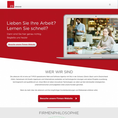 Landing page design contest entry by DzinePfect - Saibaba