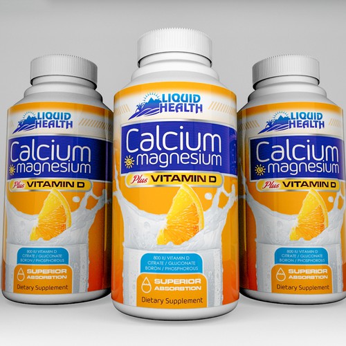 Calcium Magnesium Vitamin Supplement Design by ....Comartstudios™