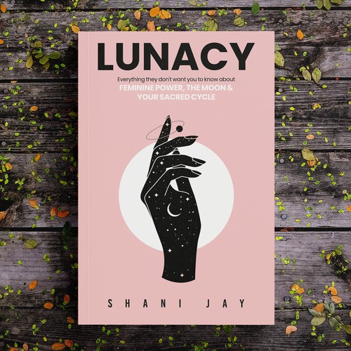 Beautiful nonfiction book cover design for a book about the moon & feminine energy aimed at women Design by Aaniyah.ahmed