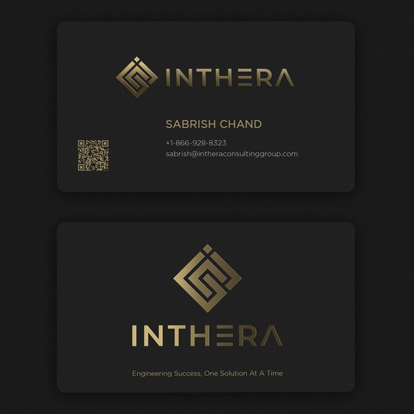 Gold foil effect Business card