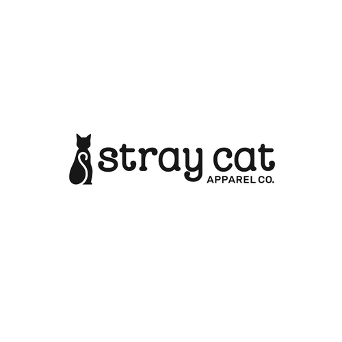 Logo for Stray Cat Apparel Co. - Clothing brand that donates 100% to saving cats! Design by khro