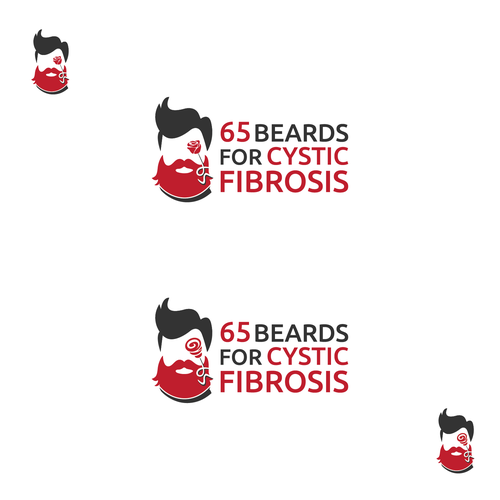 Create a logo incorporating beards and the number 65 for a fundraiser for cystic fibrosis Design by oTheoDesigns