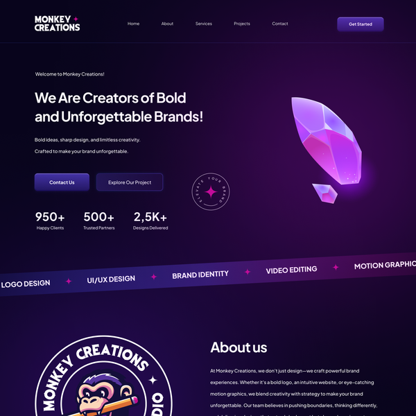 Monkey Creation Website