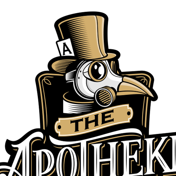 Unique and fresh Apotheke logo design