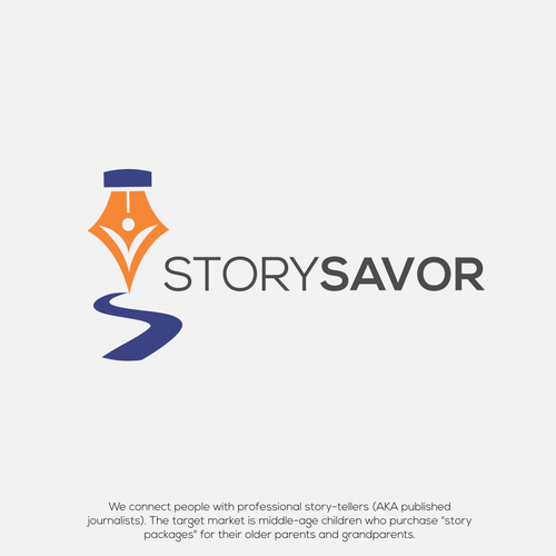 Design a logo for acompany that connects people with professional story tellers. Design por Lure Studio