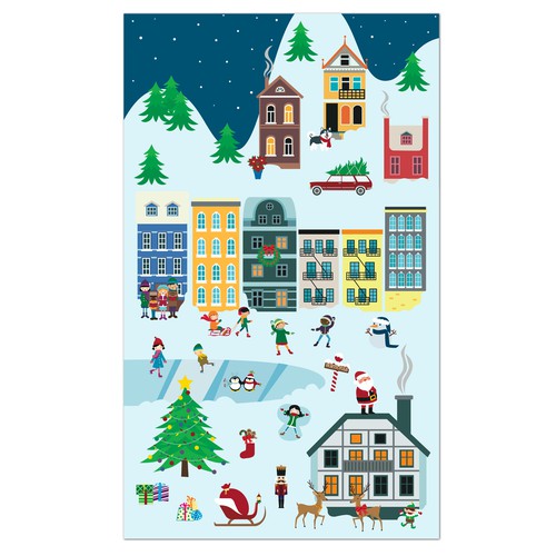 Picture of Christmas scene with moveable Christmas characters wanted