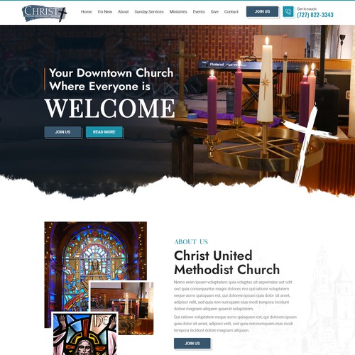 Redesign of Church Website Design by Irshad 786