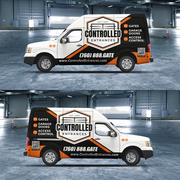 Design by Djiwangga titled "Controlled Entrances Van Wrap"