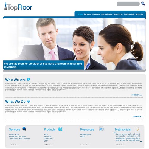 website design for "Top Floor" Limited デザイン by Digiklouds
