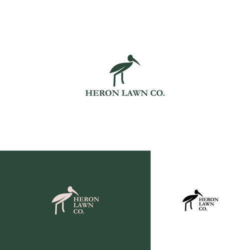 Modern Lawn Care Business with Heron Design by Bersin