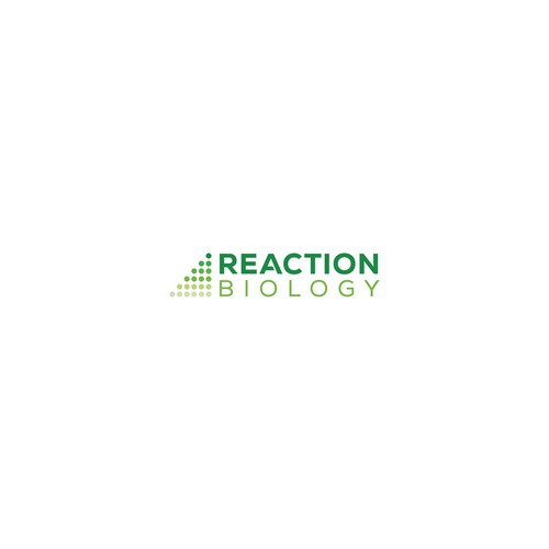 redesign of a logo saying Reaction Biology Design by VisualTherapy