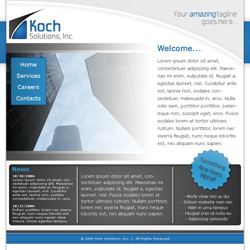 $500.00 Website template (Design only) Design by tammyhart