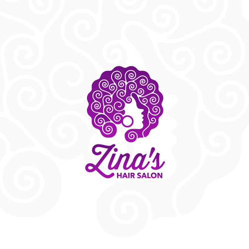 Showcase African Heritage and Glamour for Zina's Hair Salon Logo Design by Brands Crafter