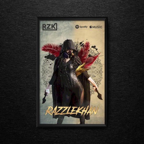 Design a weird, creative poster for a female rapper Design by yafie.fathia