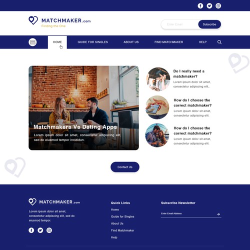 Modern & Sleek Design to Attract Singles who are Stuck at Dating Design von ⚡️unbox.style⚡️