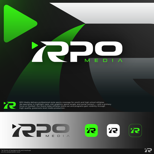 Design a Bold Sports Media Logo for RPO Media – The ESPN for High School Athletes (Think Overtime x Design by wSn™