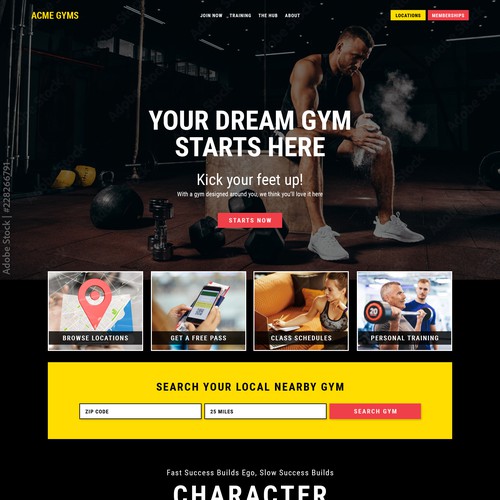 Design homepage and location page for Gym website Design by Claymind