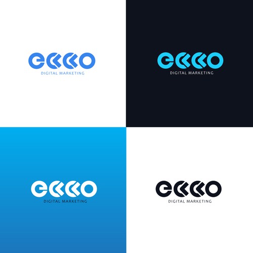 SIMPLE LOGO - ekko Letters then dm after Design by Austin Studios