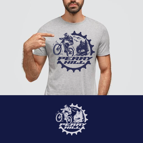 Mountain Bike Trail T Shirt Design Design by PUJYE-O