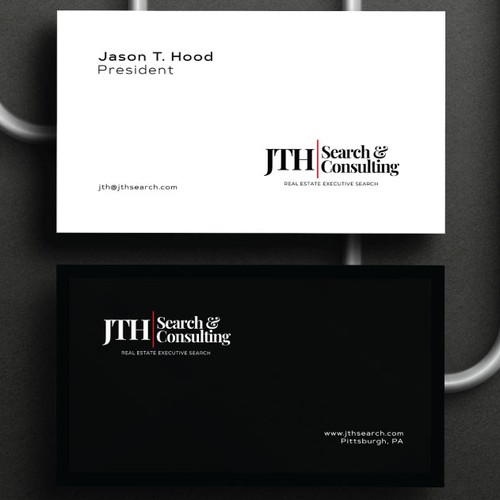 Business Card Design for Executive Search Firm Design by DesignU&IDefine™