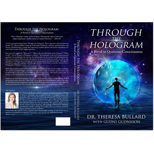 Futuristic Book Cover Design for Science & Spirituality Genre Design by bravoboy